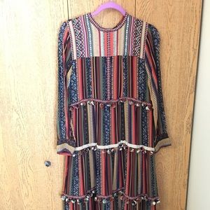Zara Woman Pom Pom Dress